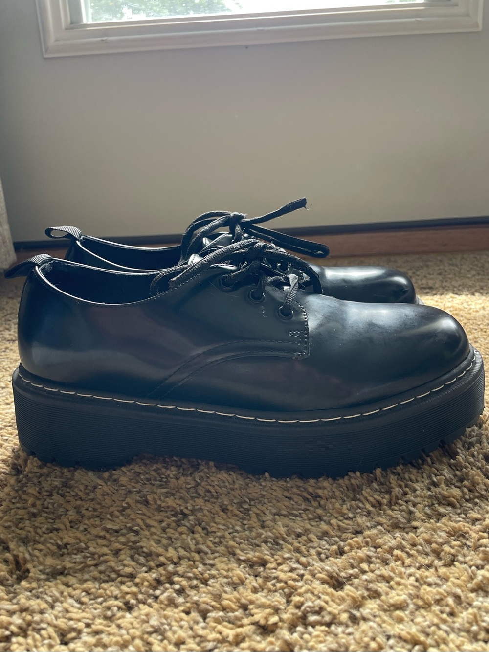 Jellypop platform black oxford shoes size 9.5
